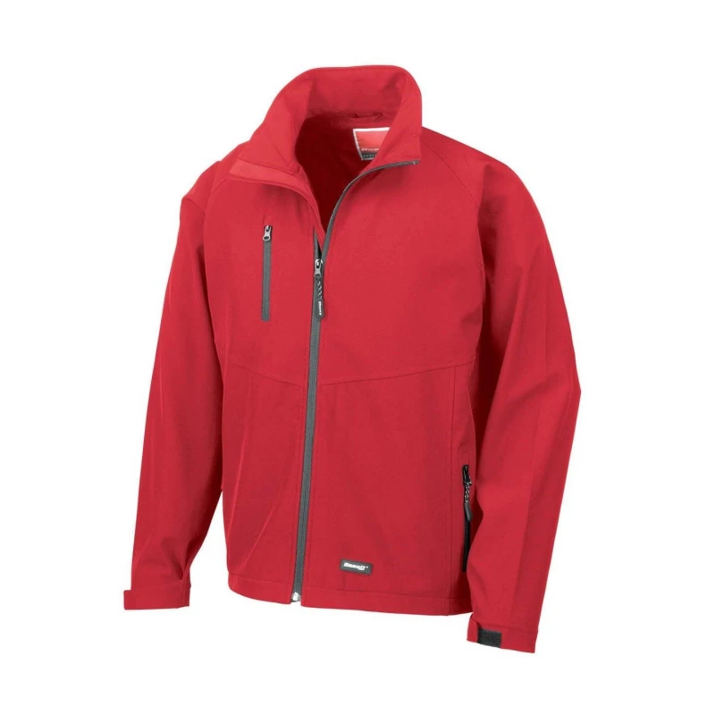 Image of Result Result Men 2 Layer Base Softshell Breathable Wind Resistant Jacket in Red Size: X-Small Red XS Male 5055747553666