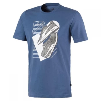 Image of Puma Sneaker QT T Shirt Mens - Dark Denim