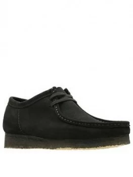 Image of Clarks Suede Wallabee Shoes - Black