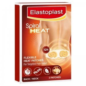 Image of Elastoplast Spiral Heat Flexible Heat Patches for Back & Neck - 3 Patches