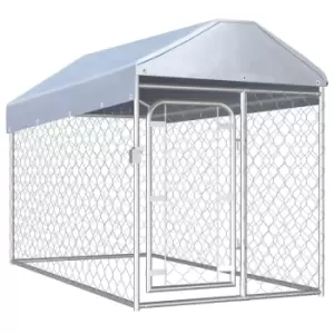 Image of Vidaxl Outdoor Dog Kennel With Roof 200X100X125 Cm