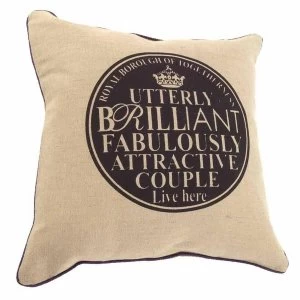 Image of Cushion Couple Plaque Print Inc Fill By Heaven Sends