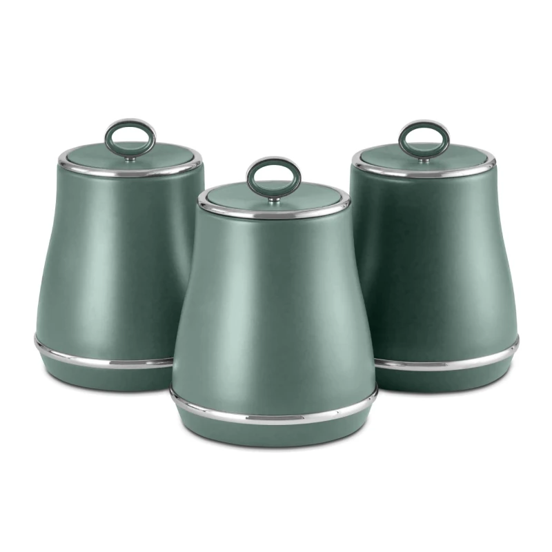 Image of Tower Renaissance Set of 3 Canisters - Green Green M