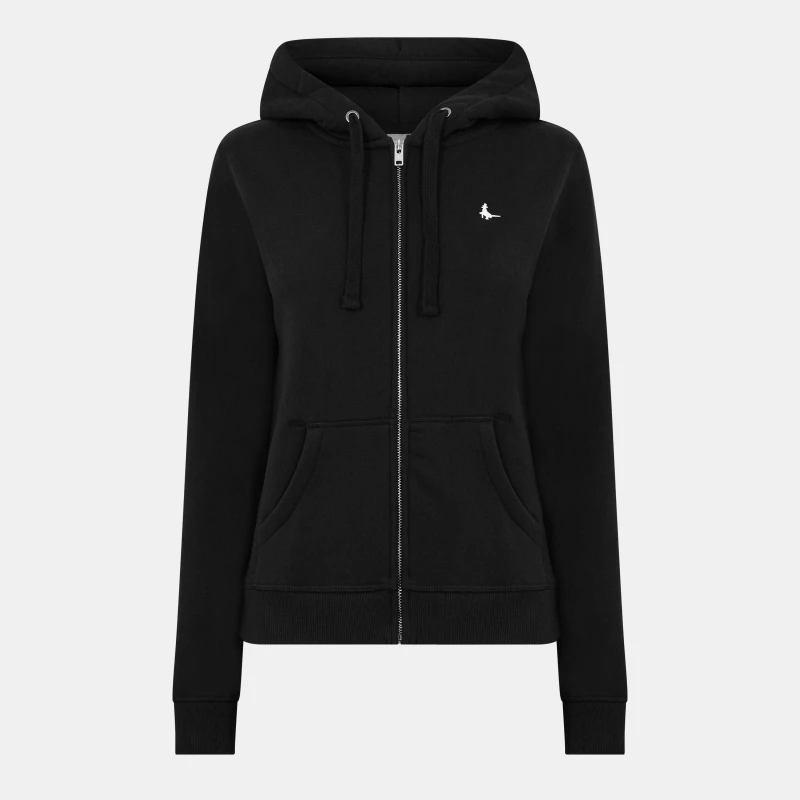 Image of Jack Wills Pheasant Logo Zip Hoodie - Black 4