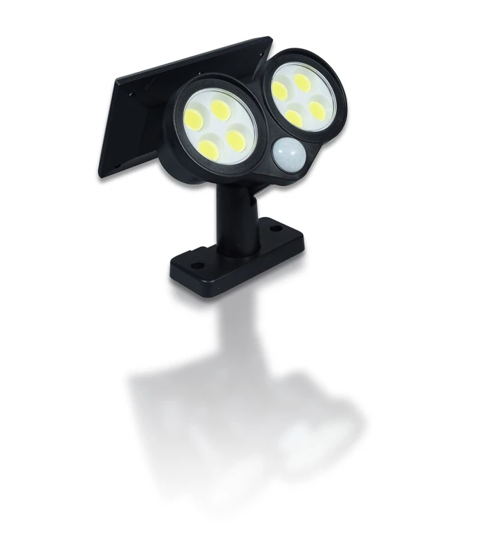 Image of Twin LED Solar Security Lamp Wall and Floor Mount With Movement Sensor. ELV-960337 Flood Light