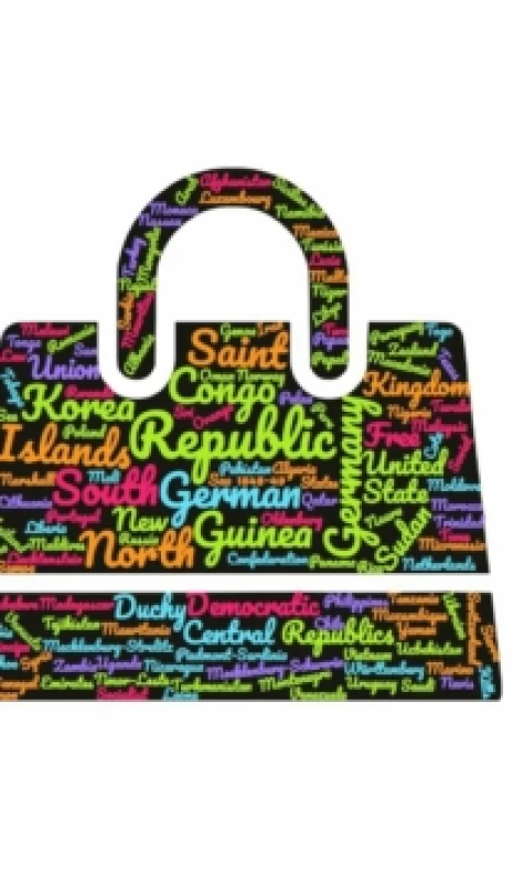 Image of world countries suitcase themed creative blank journal : world countries suitcase themed creative blank journal Hardback