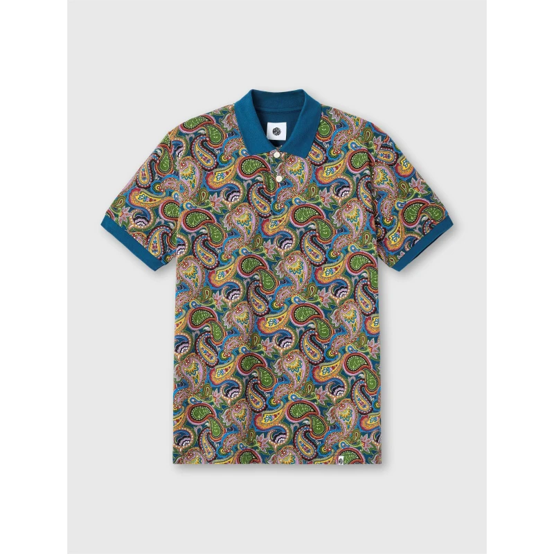 Image of Pretty Green Mens Short-Sleeve Polo Shirt Multi male Small