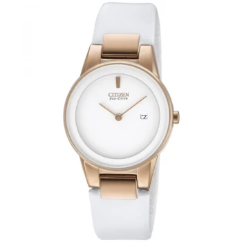 Image of Citizen White 'Axiom' Eco-Drive Watch - GA1053-01A