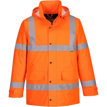 Image of S460 - Orange Sz XL Hi-Vis Traffic Jacket Coat Reflective Visibility - Portwest