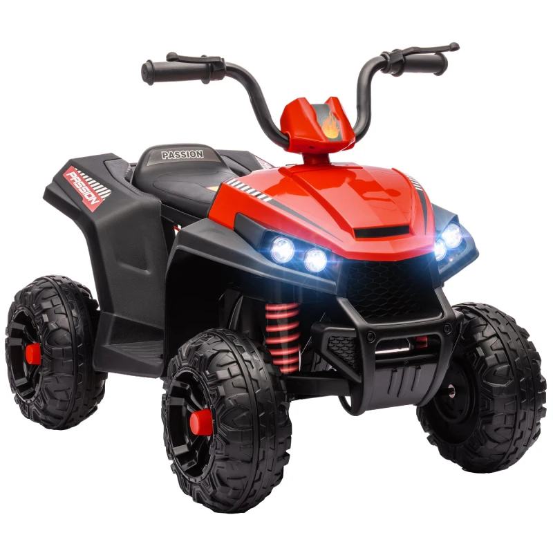Image of AIYAPLAY 12V Kids Electric Quad Bike with 4 Wheels Spring Suspension - Red TJ Hughes White 5061025082483