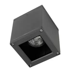 Image of Afrodita 1 Light Outdoor Surface Mounted Ceiling Light Urban Grey IP54, GU10