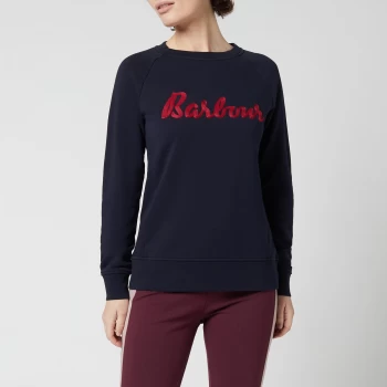 Image of Barbour Womens Otterburn Overlayer Sweatshirt - Navy - UK 16