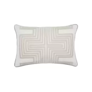 Image of Harlequin Motion Embroidered Cushion 40cm x 60cm, Steel
