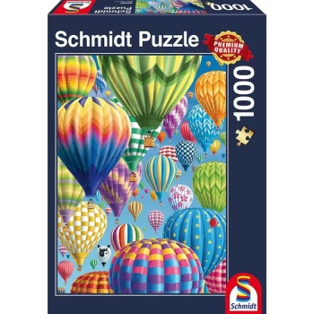 Image of Colourful Balloons in the Sky Jigsaw Puzzle - 1000 Pieces