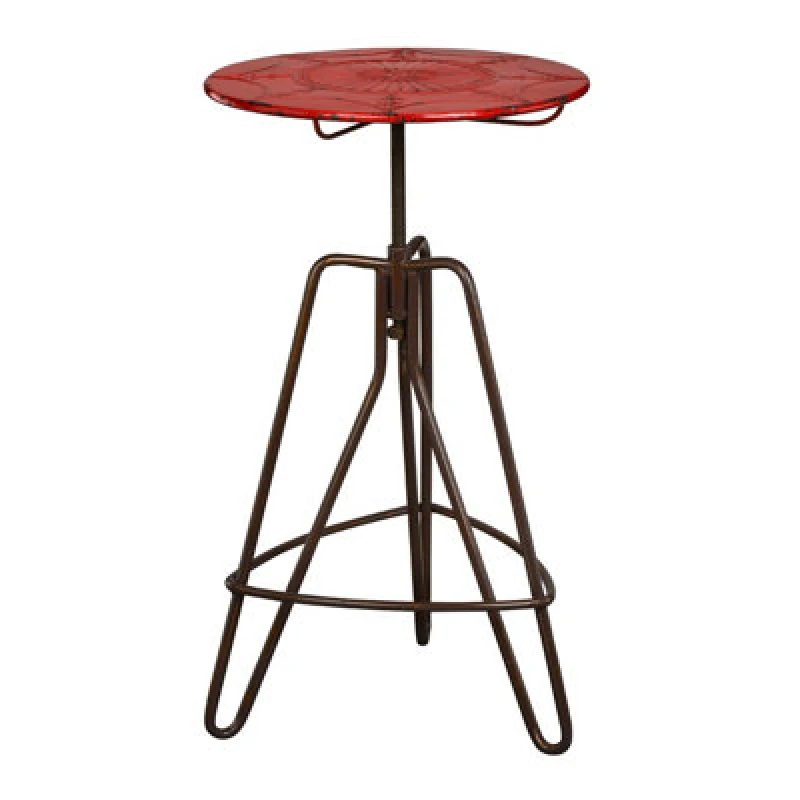 Image of Premier Housewares Artisan Metal Table Red