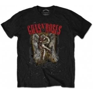 Image of Guns N Roses Sketched Cherub Mens Black T Shirt: Small