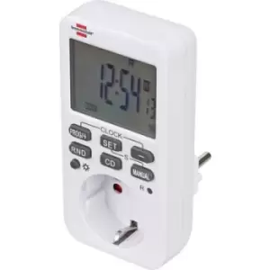 Image of Brennenstuhl 1506320 Timer digital 7 day mode 3600 W IP20 Count-down mode, 24/7 operation, Programmable ON/AUTO/OFF settings, RND mode, Timer mode, Pr