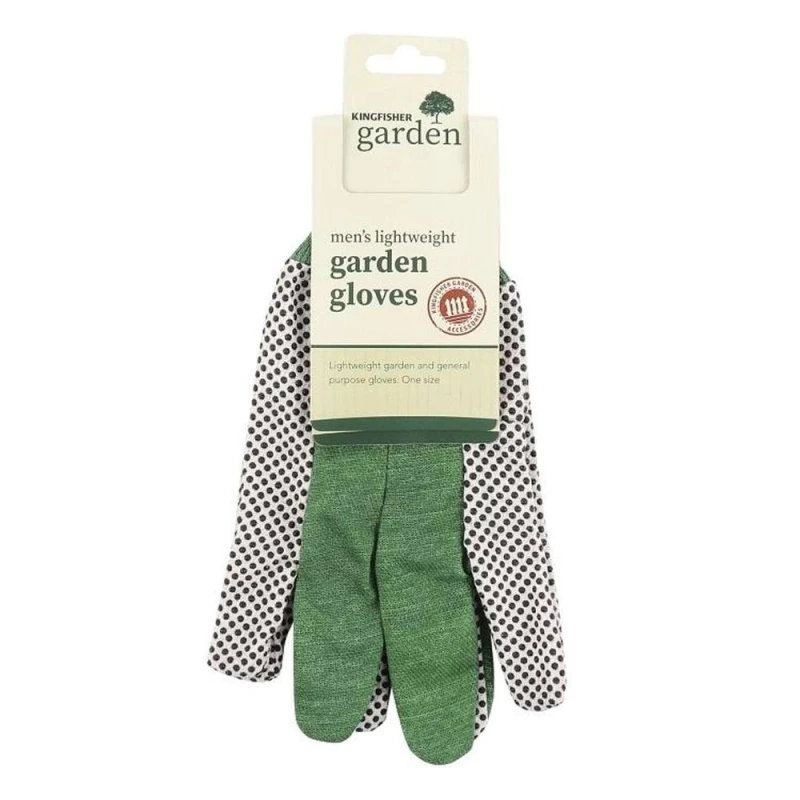Image of Kingfisher Mens Lightweight Garden Gloves Multicolor Male