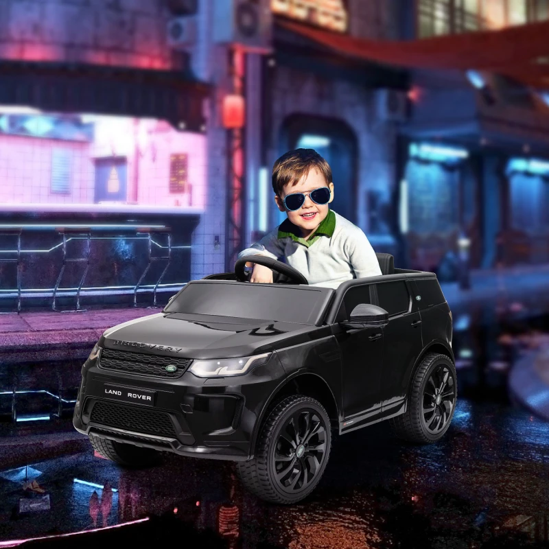 Image of AIYAPLAY Land Rover Licensed Kids Electric Car w/ Remote Music - Black 370-343V70BK
