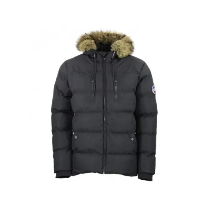 Image of Peak Mountain Peak Mountain's Canory Waterproof Fur-Lined Hood Puffer Noir Male M CANORY/QI/NOIR