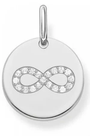 Image of Ladies Thomas Sabo Sterling Silver Love Bridge Infinity Pendant Charm LBPE0004-051-14