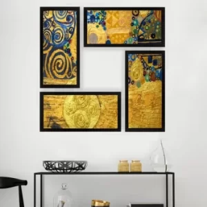 Image of SET_053 Multicolor Decorative Framed Painting (4 Pieces)