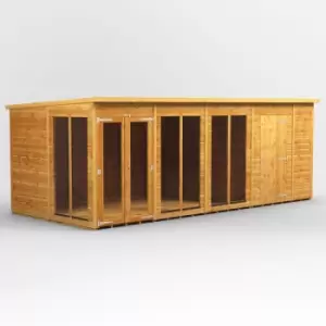 Image of 18x8 Power Pent Summerhouse Combi Building including 6ft Side Store