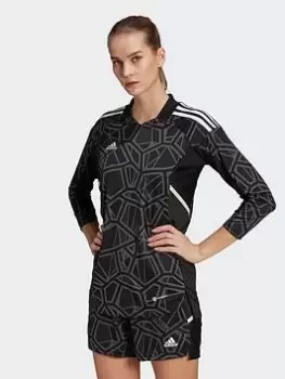 Image of adidas Condivo 22 Long Sleeve Goalkeeper Jersey, Black Size XS Women