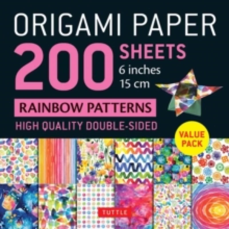 Image of Origami Paper 200 sheets Rainbow Patterns 6 (15 cm). Notebook / blank book. By Tuttle Studio" Books