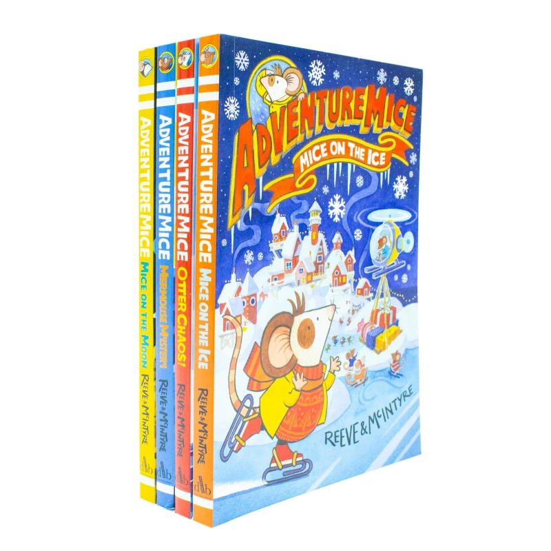 Image of Adventure Mice 4 Collection By Reeve And McIntyre Mice On The Ice Otter Chaos Mermouse Mystery Mice On The Moon Reeve and McIntyre Books