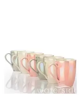 Image of Waterside Set Of 6 Pearlescent Mugs