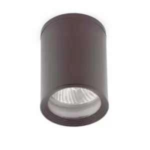 Image of Tasa 1 Light Outdoor Surface Mounted Ceiling Light Dark Grey IP44