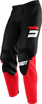 Image of Shot Raw Burst Motocross Pants, black-red, Size 38, black-red, Size 38