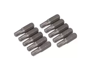 Image of Silverline 486941 Torx Cr-V Screwdriver Bits 25mm 10pk T30