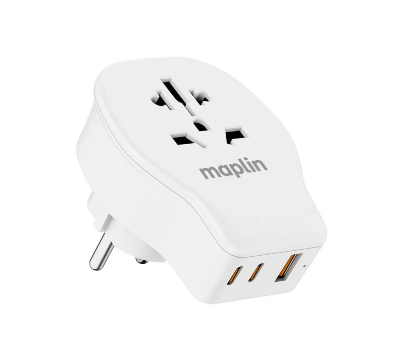 Image of MAPLIN USB World Travel Plug Adapter 5055189046207