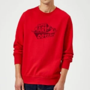 Image of Nintendo Super Mario Odyssey Logo Sweatshirt - Red - M