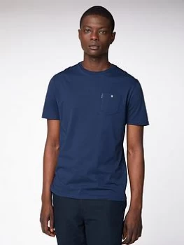Image of Ben Sherman Spade Pocket T-Shirt - Dark Navy, Size S, Men