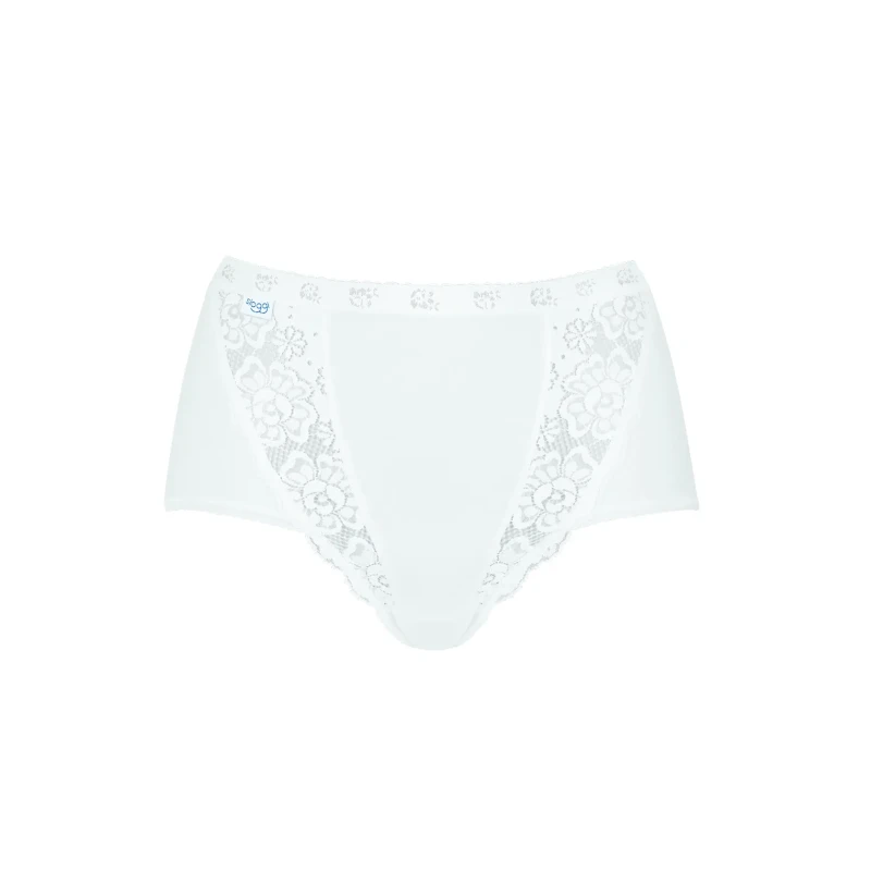 Image of Sloggi Pack of 4 Chic Maxi Knickers in Cotton Blend White Women 28;12;26;14;16;18;20;22;24