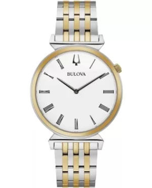 Image of Bulova Regetta White Dial Steel Mens Watch 98A233 98A233