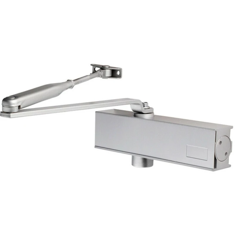 Image of Loops Medium Frequency Overhead Door Closer Variable Power Size 2 4 Silver Metallics