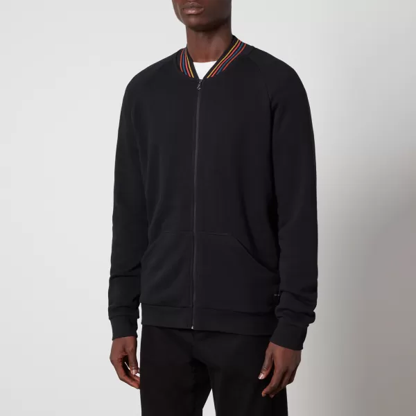 Image of Paul Smith Striped Cotton-Jersey Bomber Jacket - XL