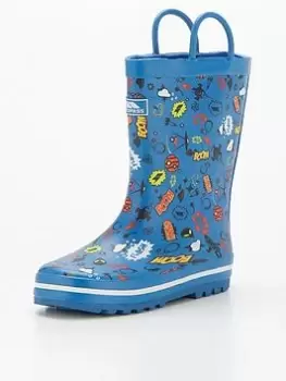 Image of Trespass Boys Apolloton Wellies - Blue, Size 2