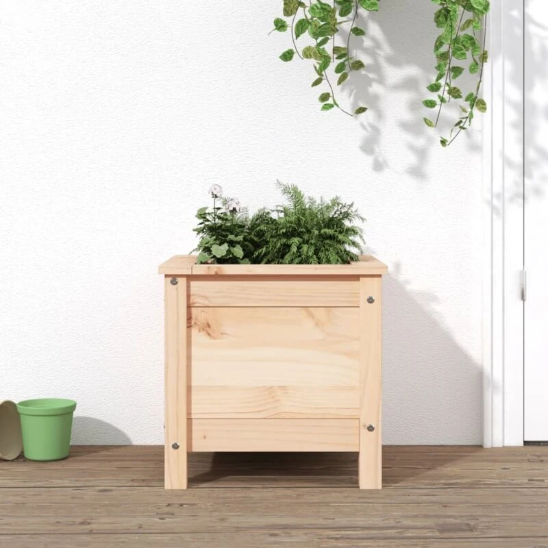 Image of vidaXL Garden Planter 40x40x39cm Solid Wood Pine, Brown 825247