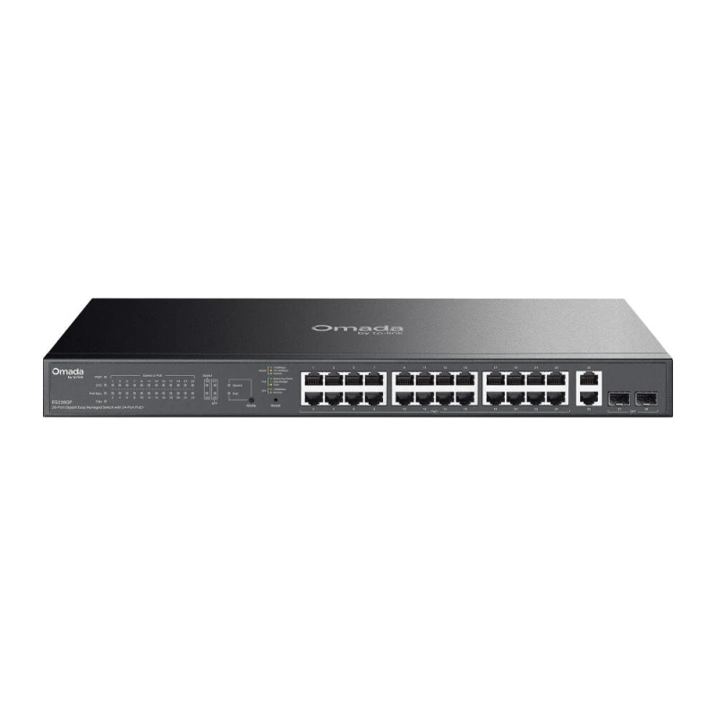 Image of TP Link OMADA ES228GP network switch Managed L2 Gigabit Ethernet (10/100/1000) Power over Ethernet (PoE) Black ES228GP