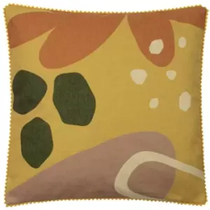 Image of Furn Blume Cushion Cover (One Size) (Ochre Yellow/Green/Blush)