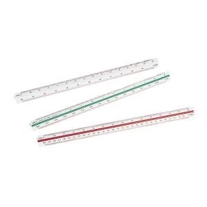Image of Linex Triangular Scale Rule 11 120-125 30cm White 311 LXH