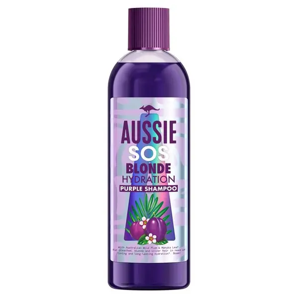 Image of Aussie SOS Blonde Hydration Purple Shampoo 290ml