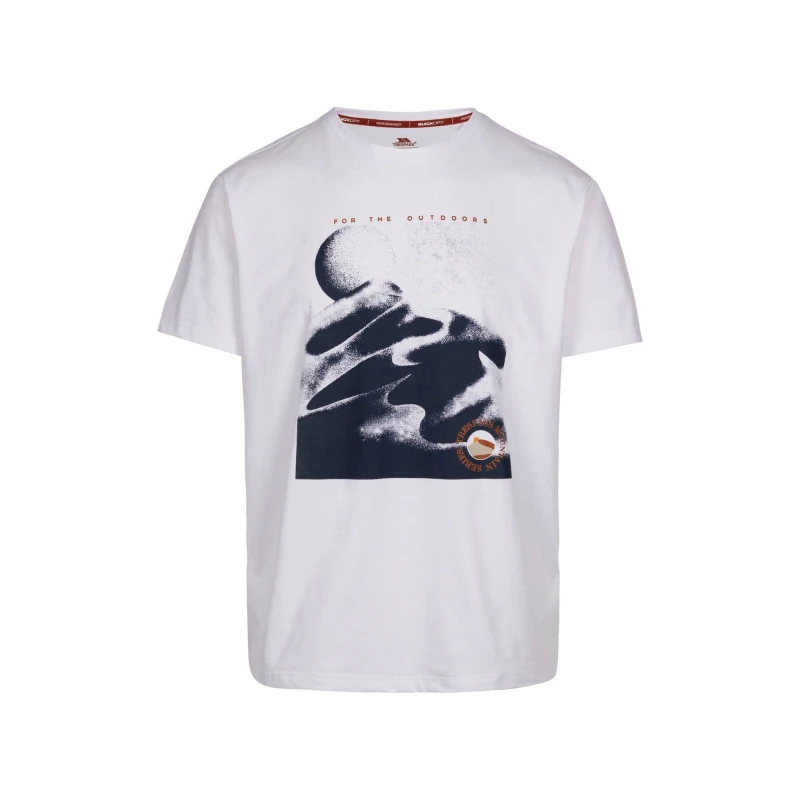 Image of Trespass Trespass Men Sagnay T-Shirt in White Size: Small White S Male 5063527159908