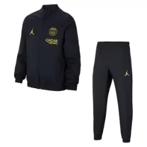 Image of Nike Saint-Germain Strike Fourth Big Kids Jordan Dri-FIT Woven Soccer Tracksuit - Black
