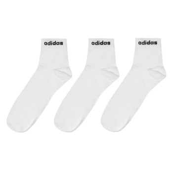 Image of adidas Essentials Ankle 3 Pack Socks - White